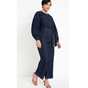 Eloquii Puff Sleeve Jumpsuit